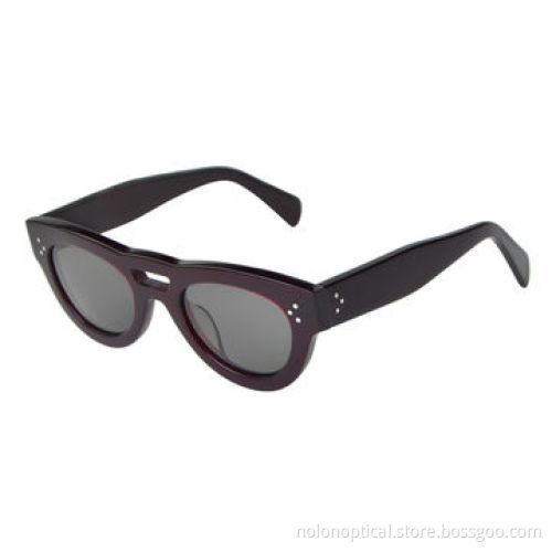 Latest fashion acetate burgundy sunglasses for women
